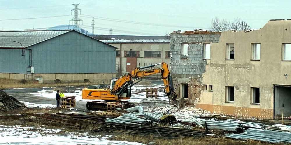 Demolition of Building 06, known as Rapid, at the Velvary site in preparation for the construction of a new office building | Filson